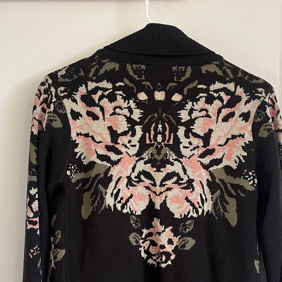 Urban Outfitters Staring at Stars Floral Cardigan Open Front Boho Sweater S - Picture 7 of 8